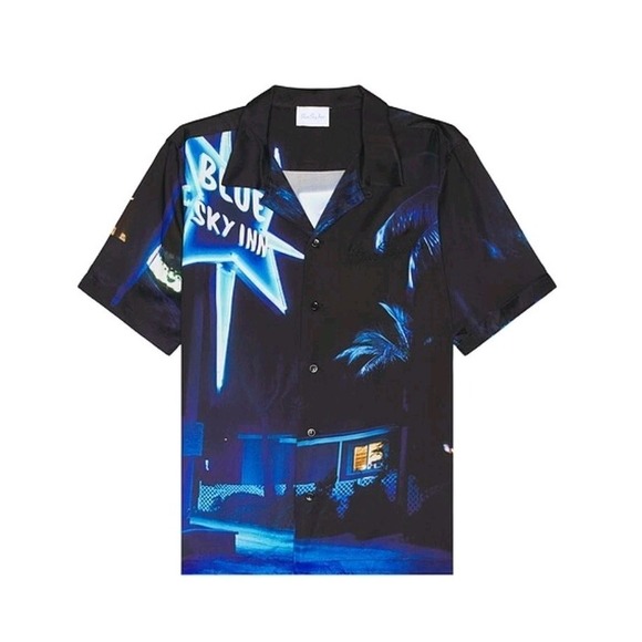 Blue Sky Inn Other - Blue Sky Inn Men's Button Up Viscose SS Shirt Made In Italy Size Med NEW! $375